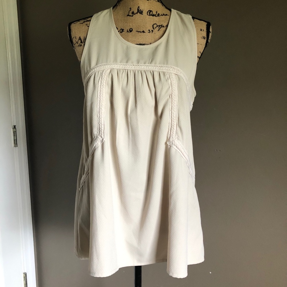 Tan t-back Buckhead Betties top size large